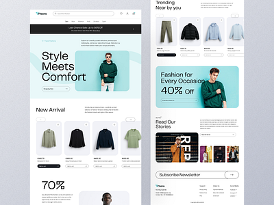 Fashion E-commerce Landing Page app appdesign branding design ecommerce mobileapp mobileapplication productdesign prototype ui uidesign uiux userexperiencedesign userinterfacedesign uxdesign webdesign wireframing