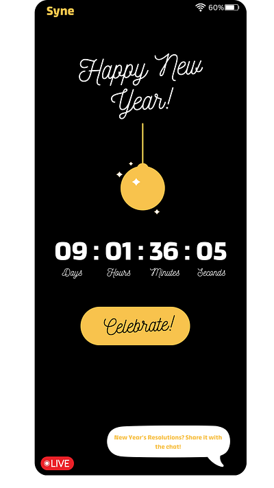 DailyUI 014 / Countdown Timer app app design branding countdown timer daily ui 014 dailyui dailyui 014 graphc design new year new years eve timer ui ui design ux