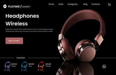 Headphones to block the annoying sound 3d add to cart branding canva cart design designing figma graphic design headphone logo order ui uiux ux wireless