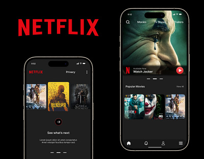 Movie Streaming App UI Design app design mobile app movie app ui design user interface