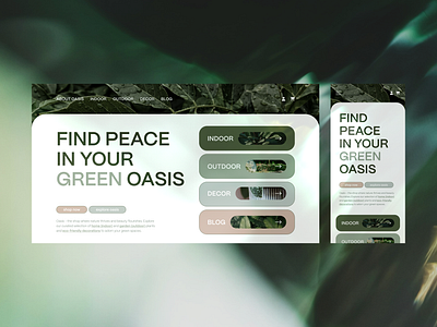 OASIS - Plant Shop Website concept design eshop figma green mobile oasis plant plants ui web webdesign website
