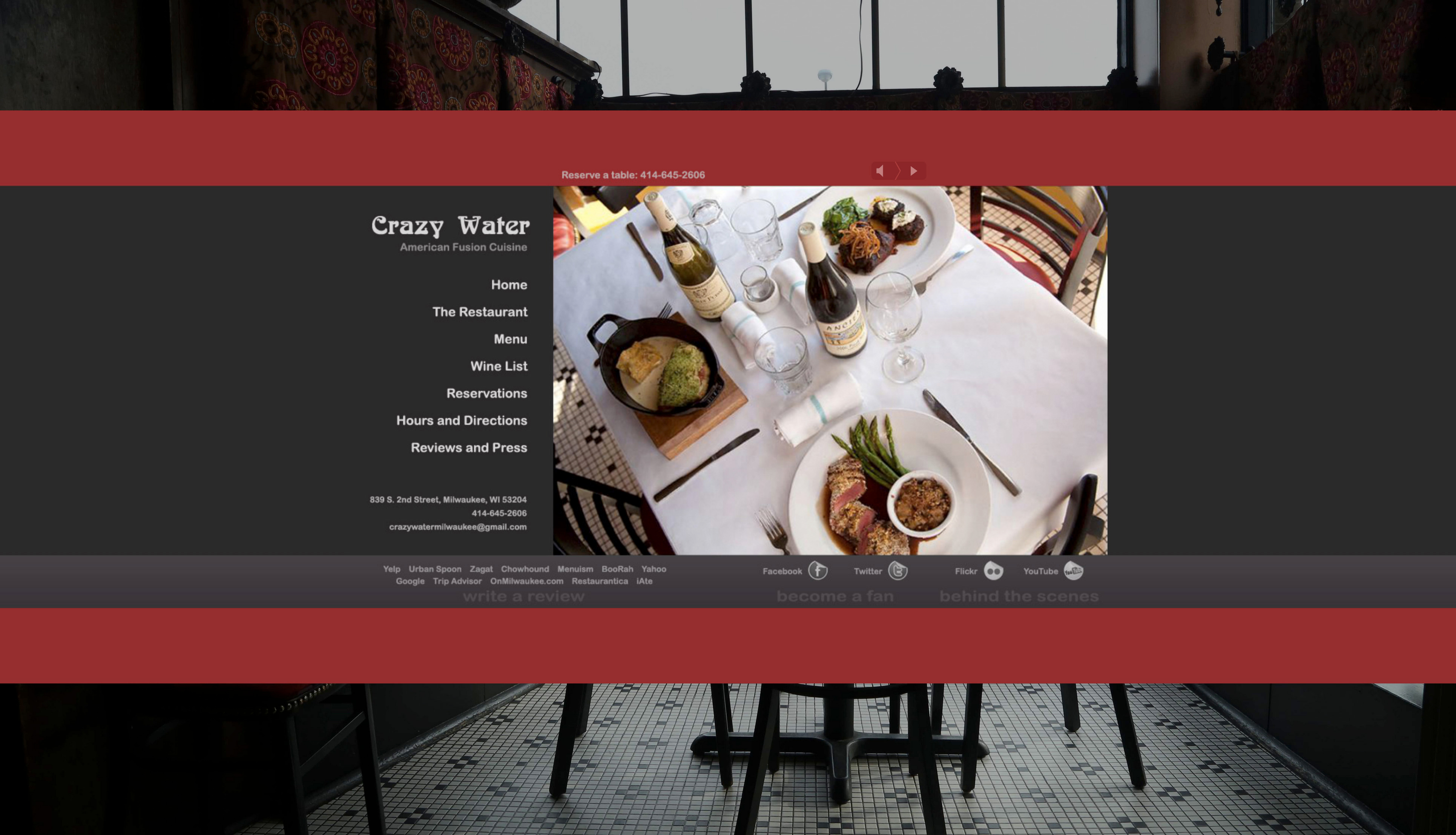 Crazywater (restaurant, Milwaukee's Third Ward, Walker's Point)