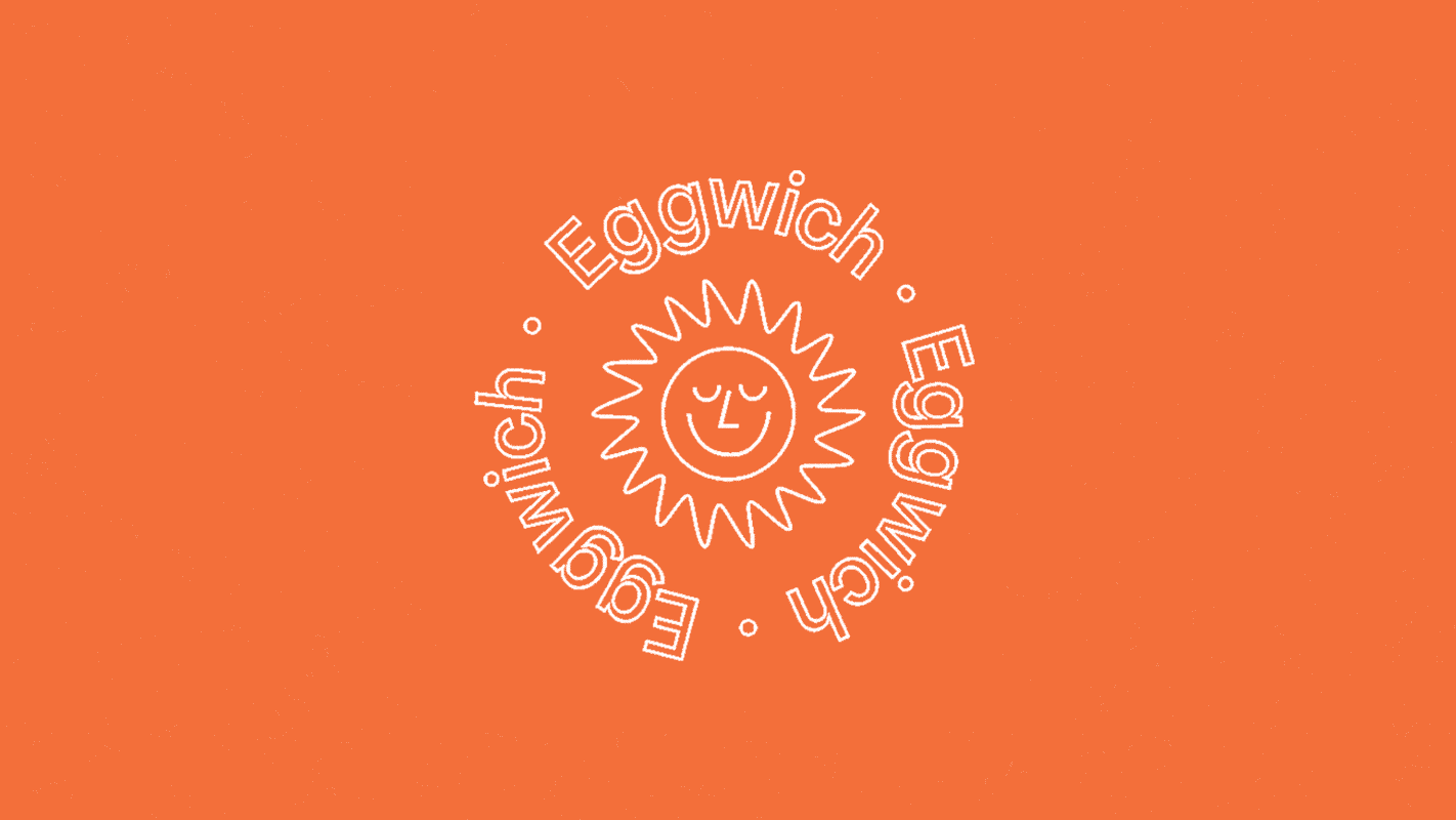 Eggwich Restaurant Logo breakfast creative direction design eggs food gif graphic design logo print packaging restaurant sun visual identity web