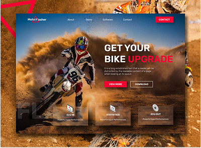 Moto Flasher branding dirt bike graphic design logo motocross motorcycle ui ux web design