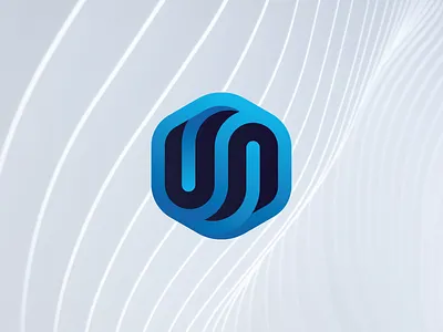 UN Hexagon 3d ambigram apps awesome logo blue clean logo cube logo design inspiration geometric hexagon logo letter logo logo inspiration modern logo n sohpicticated square technology trust u