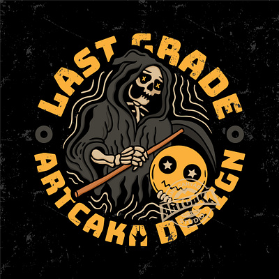 Grim Reaper #2 artwork branding halloween illustration logo mascot retro skull tshirtdesign vintage