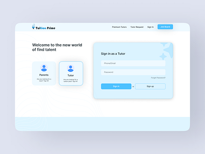 Education Portal Login page design education innerpage landing page login login page design loginpage parents portal sign in sign in page design signup signuppage tutor ui user interface ux web design