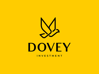 Dovey Investment Logo Forsale animal bird design dove elegant flying icon illustration investment logo logo design logodesign minimal minimalist logo