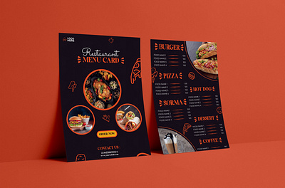 MINIMALIST RESTAURANT MENU CARD DESIGN banner restaurant