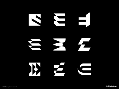 Lettermark E-01 | Marks exploration brand branding design digital geometric graphic design icon letter e logo marks minimal modern logo monochrome monogram negative space