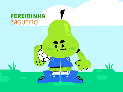Pereirinha - Pear character dribbble flat flat design football illustration illustrator new pear soccer vector