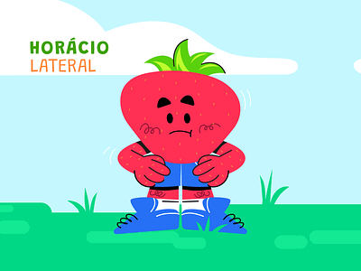 Horácio - strawberry character design dribbble flat flat design football illustration illustrator new soccer strawberry vector