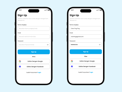 Day 1 UI Challege - Sign Up Mobile app day1challege design mobile signup ui ux