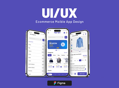 Shop Now Mobile App UI/UX Design | E-commerce Mobile App Design app ui design branding clean mobile ui ecommerce mobile app design flat ui kit uiux design