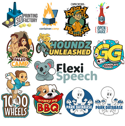 Logo design with cartoon characters incorporated cartoon cartoon illustration children book illustration