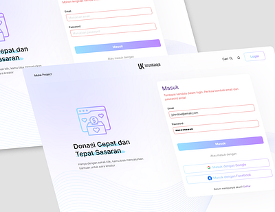 UrunKarya - Sign In, Sign Up app crow crowdfunding design log in sign in sign up ui uiux ux website