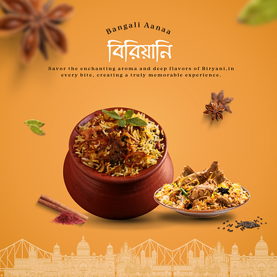 Biryani bengali cuisine food creative restaurant social media management