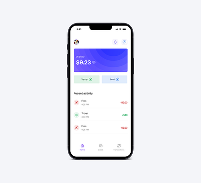 Pyypl wallet redesign banking app design figma figmadesign finance app virtual card wallet app wallet home