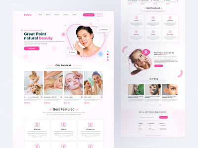 Skin Care Website Design agency beauty colorful ui eccomarce figma design landing page design online shop online store products shopping skin care skin care website top agency ui ux designer uiux vinomind webapp website website design women