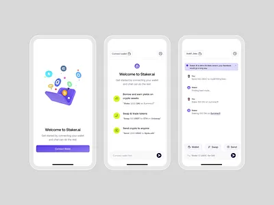 Staker AI onbaording ai design ai wallet design figma figmadesign
