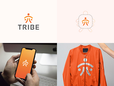 Tribe brand logo branding company logo creative logo healthy logo interaction logo logo design logo idea professional logo react logo social media logo