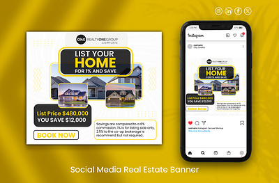 Real Estate Social Media Post Template Design design graphic design instagram instagram post post social media socialmedia template