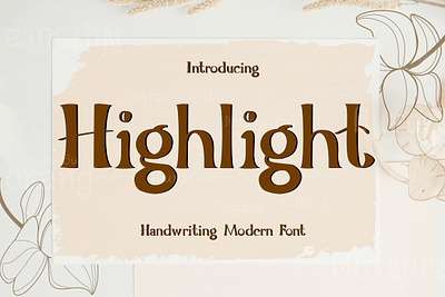 Highlight Fonts lettering