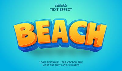 Text Effect Beach mockup travel. vacation