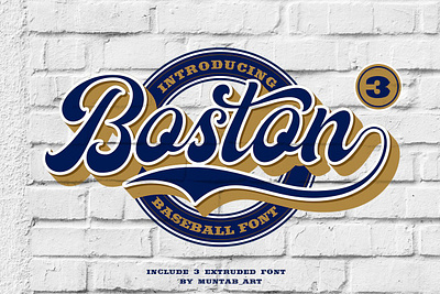 Boston Baseball Script font signature font