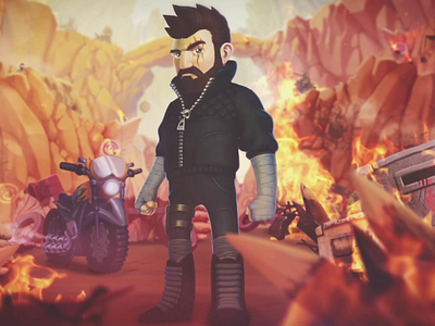 Nomad Bikerun - Game Trailer anarchy announcement apocalypse bike bikerun character colony commercial compositing destruction enemy epic fire game mobile nomad run smoke trailer video