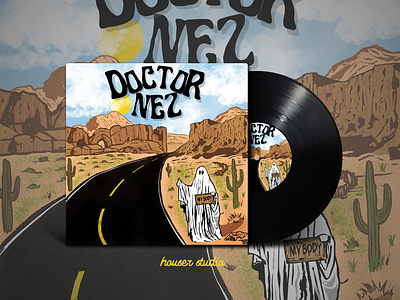 Doctor Nez Album cover album cover branding cowboy desert design graphic design illustration moutain texas western western artwork western design western logo