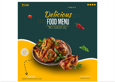 Food Menu Poster 3d branding graphic design logo ui