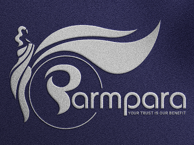 Parmpara Sarees Logo Design 2d logo 3d logo abstract logo company logo design logo firm logo graphic design icon design logo logo design modern logo saree logo