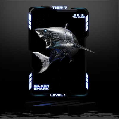 Silver shark 3d animation branding graphic design motion graphics