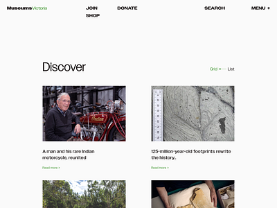 MuseumsVictoria – Creating.Entertaining.Collection discover history minimal museum museums website