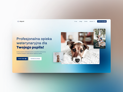 DogVet banner designer developer doctor dogs freelancer hero poland vet webdesign webdesigner webflow website