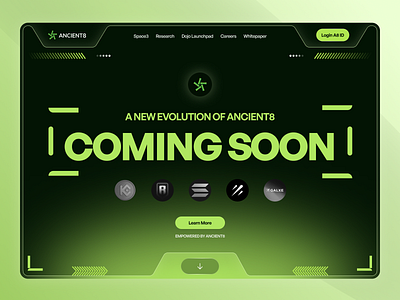 A8 coming soon coming soon crypto landing page ui design web3