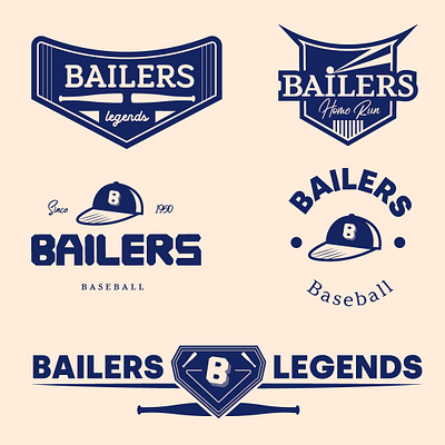 Bailers Baseball badge badgedesign branding graphic design logo