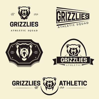 Grizzlies Athletics branding graphic design logo