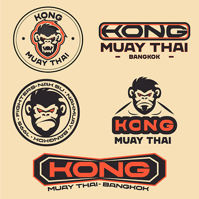KONG Muay Thai badgedesign branddesign branding graphic design identitydesign logo martialarts muaythai patchedesign vector