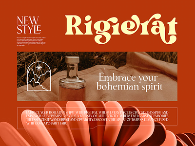RIGIERAT - BRAND bohemian brand branding design graphic design icon identity illustration logo marks style symbol type typo ui