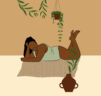 Drawing - Relaxing african art arts colorful design drawing illustration illustratot nature relax vector vintage woman