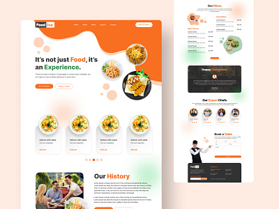 FooDiva | Restaurant Dine In branding design food food menu graphic design illustration kitchen restusrant studio express template trendy ui uiux we template web web design website