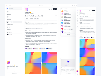 Job Opportunity Detail design graphic design hire hiring job job list opporturnity social social media ui ui design ux ux design web design
