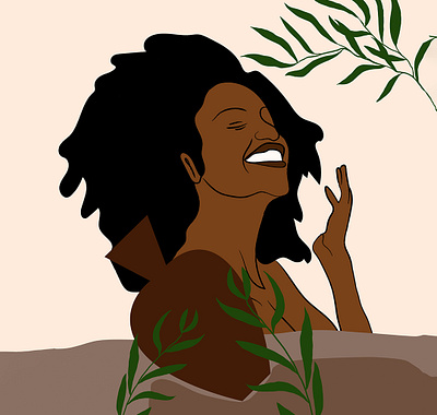 Drawing - Black Woman/ Smiling african art arts black black woman colorful design drawing happy illustration illustrator nature relax smile vector vintage woman