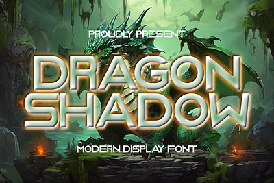 Dragon Shadow - Modern Display Font adventure display esport film font game magazine modern sport typeface