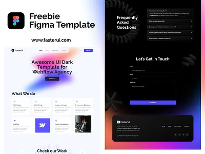 Light Webflow Agency Figma Template agency website creative agency dark mode figma figma template free website freebie light mode theme web web ui webdesign webflow