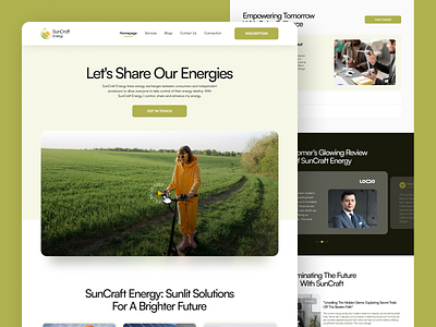 SunCraft Energy Homepage Re-Design adobe xd branding business dashboard design figma homepage illustrator landing page mobile app mobile screen photoshop saas ui ux webage