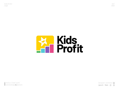 Kids Profit branding design icon logo logodesign logotype minimal star vector