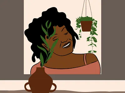 Drawing - Black Woman/ Smiling african art arts black black woman colorful design drawing happy illustration illustrator nature relax vector vintage woman